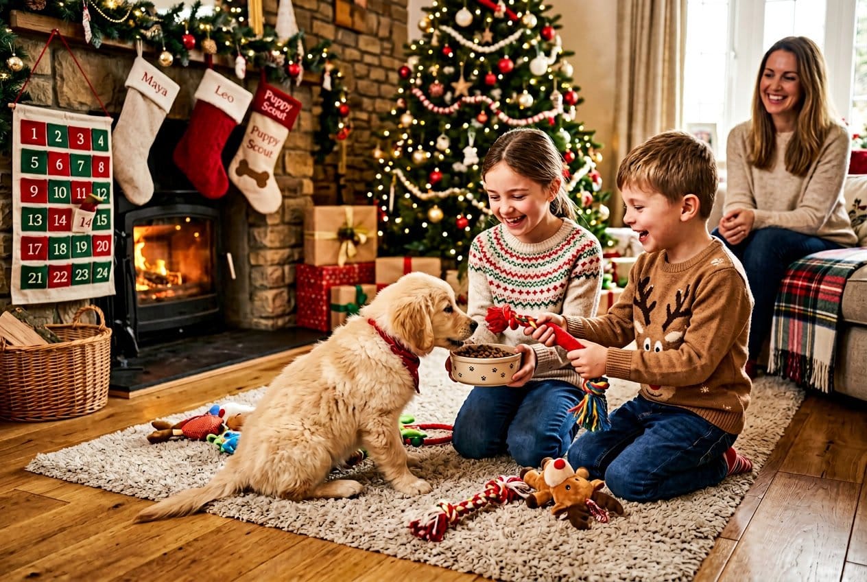 You are currently viewing Giv ungerne foder og legetøj til familiens nye hundehvalp i kalendergave